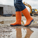 Premium Heavy Duty Thermo Plus Safety Wellington Boot S5 CI SRC - Orange, Sizes 5-13