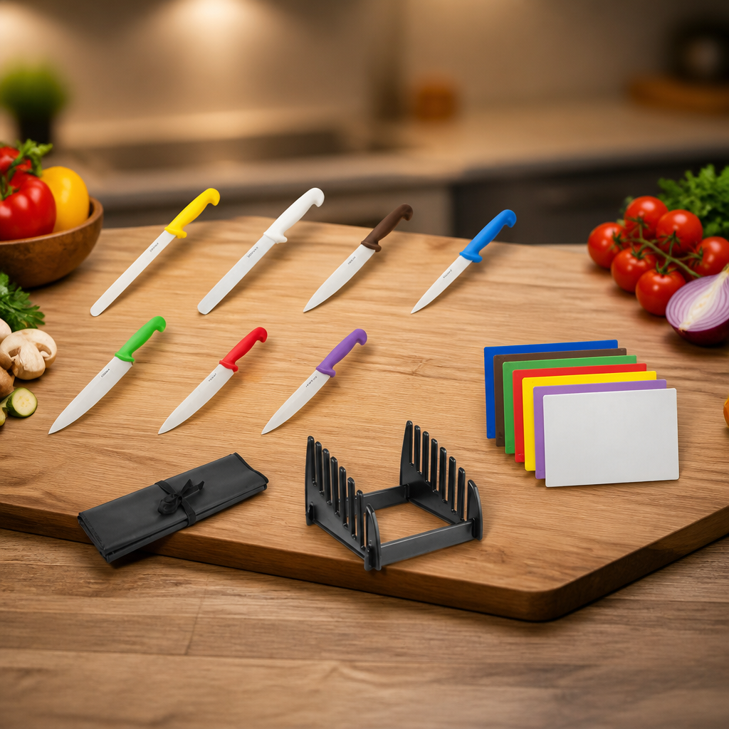 17-Piece Commercial Colour-Coded Food Safety Knife Set
