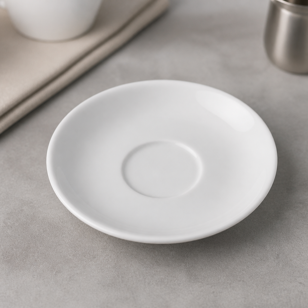 Commercial Porcelain Espresso Saucers 12 Pack 0.085 Ltr