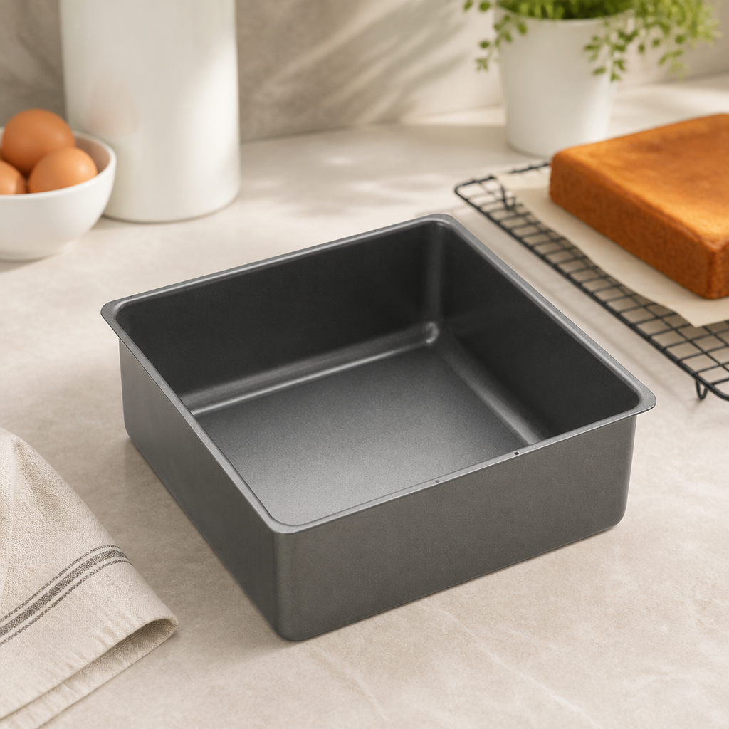200mm Commercial Non-Stick Deep Loose Base Square Cake Pan