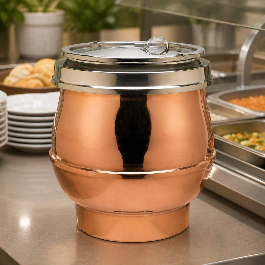 Commercial Soup Kettle 11Ltr Dishwasher Safe Copper Finish