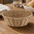 200mm Commercial Round Basket Beige Polypropylene and Steel