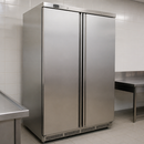 Commercial Double Door Freezer 744Ltr Stainless Steel