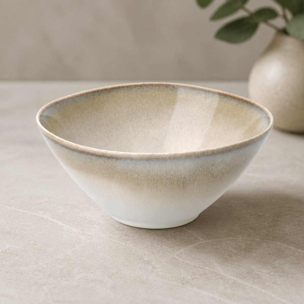 Commercial Deep Bowls Taupe 150mm Artisan Set of 6