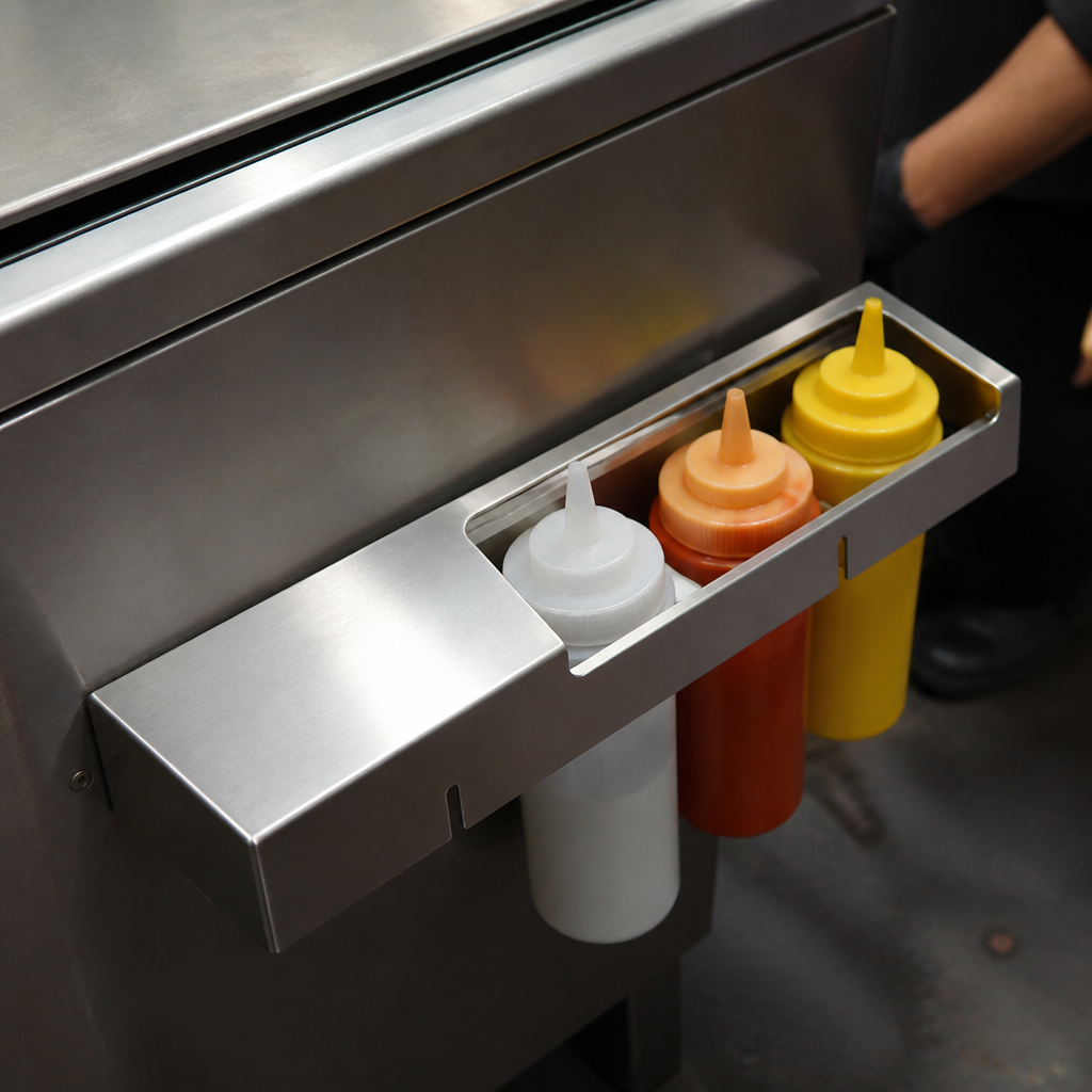 Commercial Condiment Holder for Chargrill, fits 2x