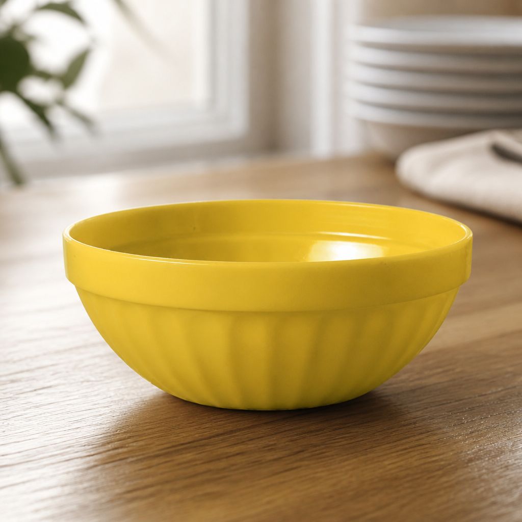 Commercial Polypropylene Bowls Yellow 103mm 218ml 12 Pack