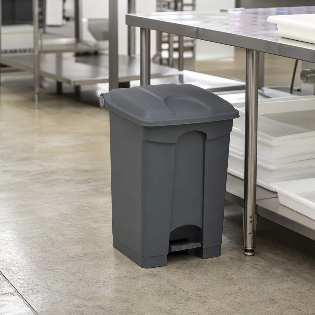 70L Plastic Pedal Food Waste Bin for HACCP Areas