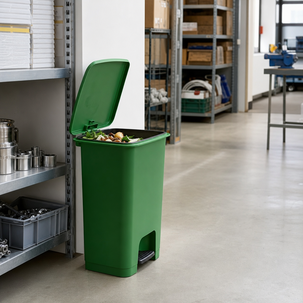 70L Plastic Pedal Food Waste Bin for HACCP Areas
