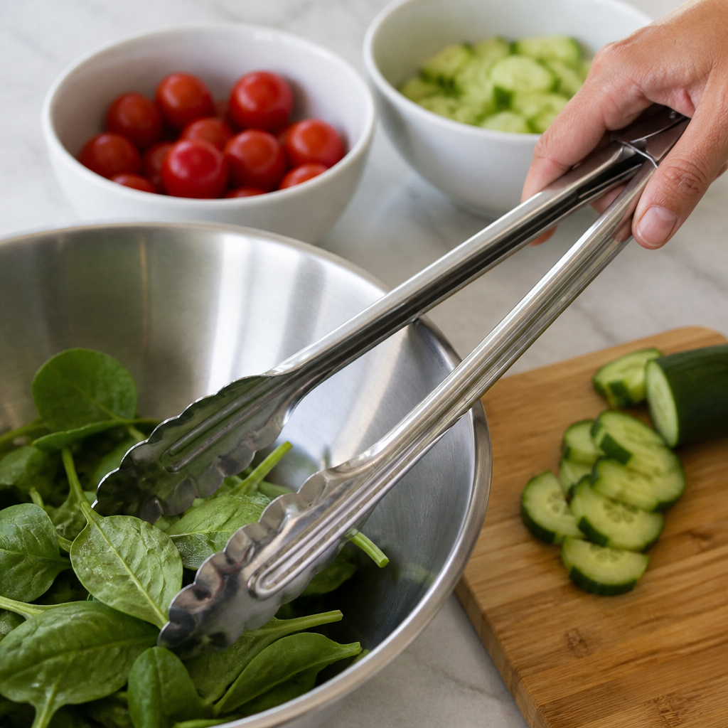Commercial Stainless Steel Tongs 245mm for Catering Use