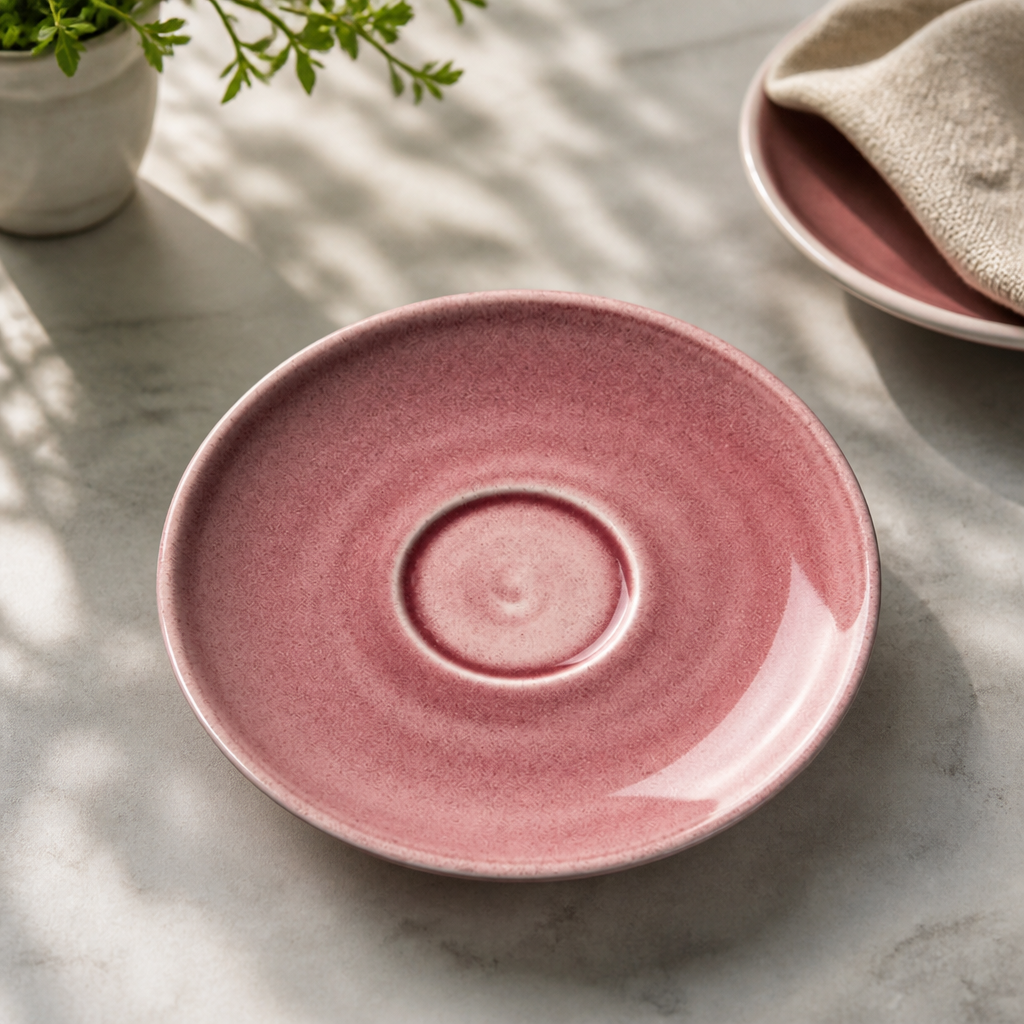 Commercial Rose Quartz Saucers 152mm for Catering 12 Pack