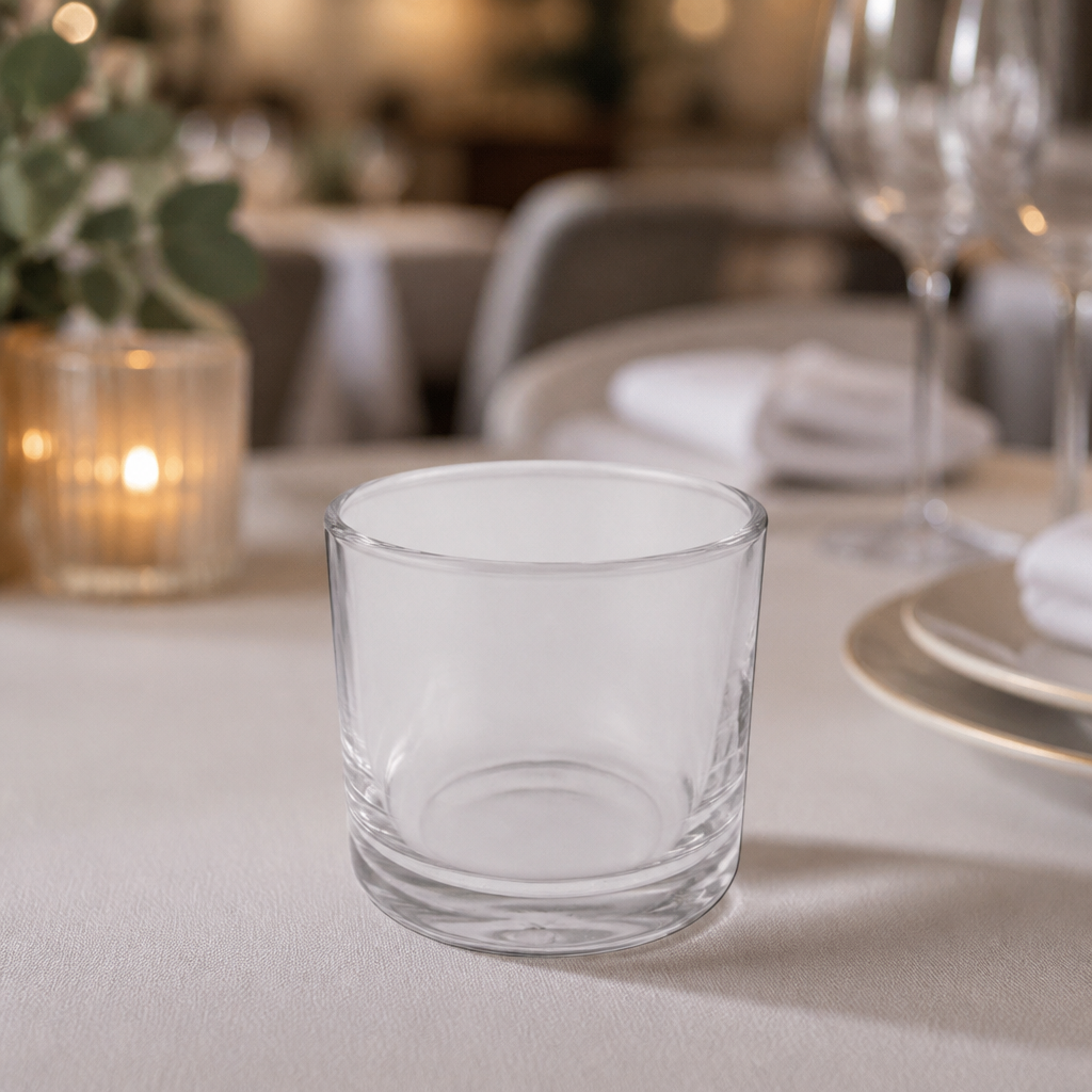 48 pack of dishwasher safe commercial glass candle holders