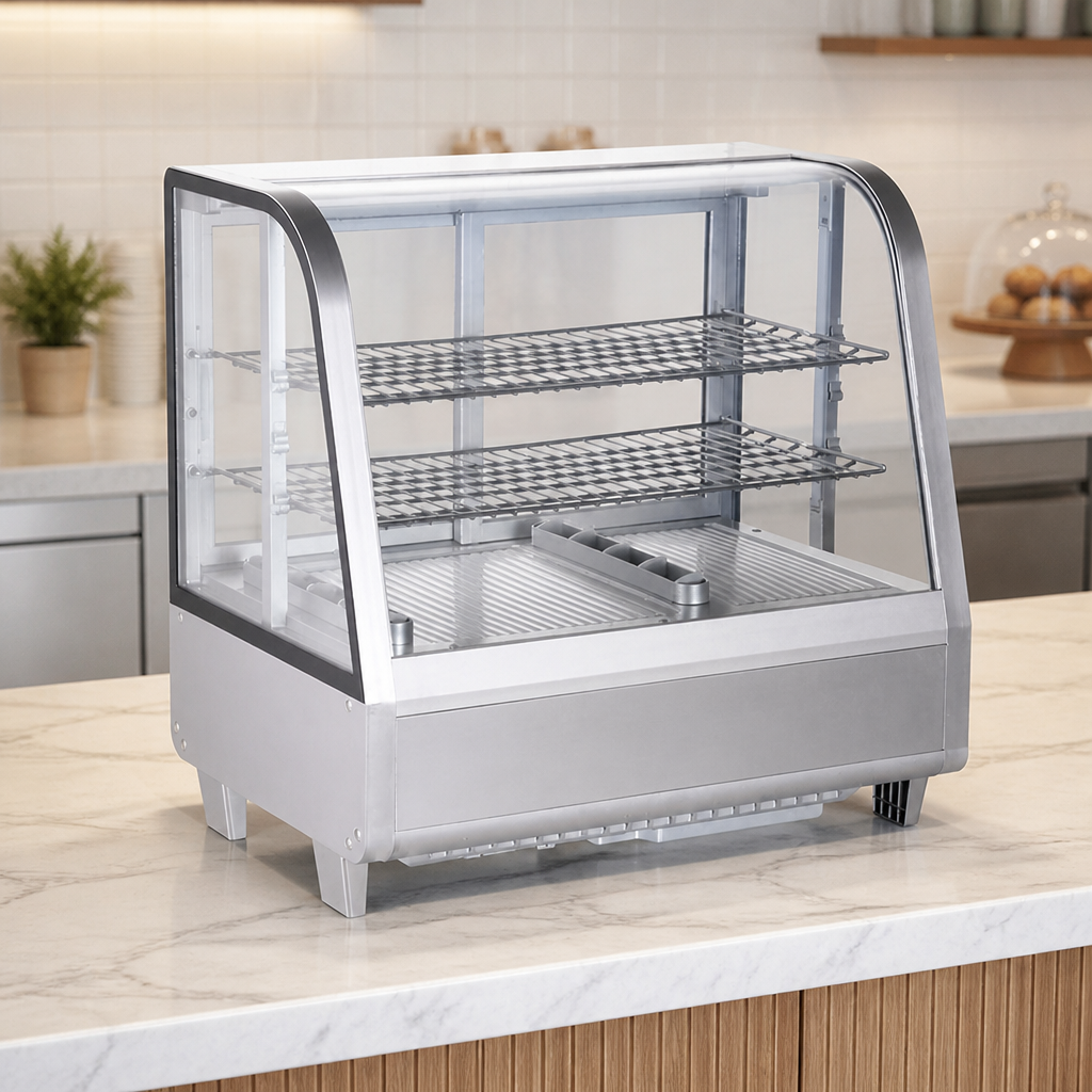 100Ltr Commercial Countertop Display Fridge Silver