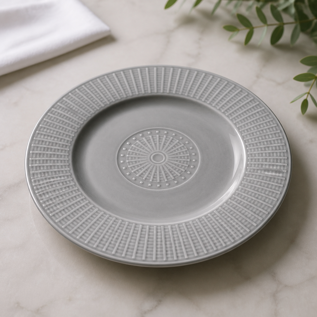 Commercial Gourmet Accent Plates Grey 185mm 12 Pack