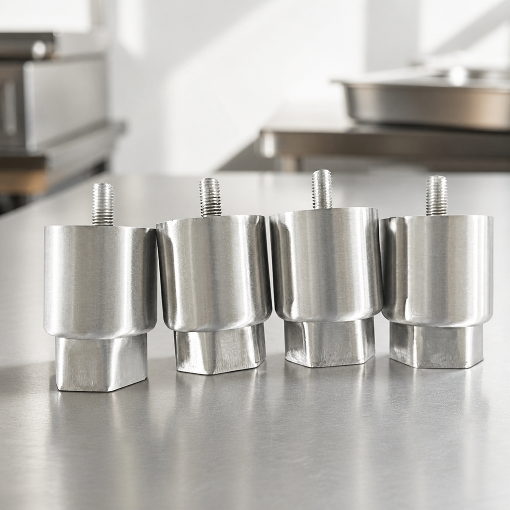 Commercial Adjustable Feet Set for Food Warmers - 4 Pack