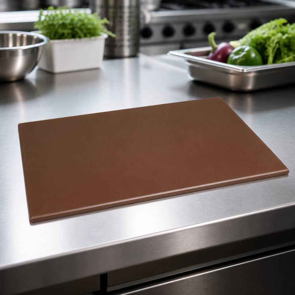 Commercial Antibacterial Brown Chopping Board 455x305mm