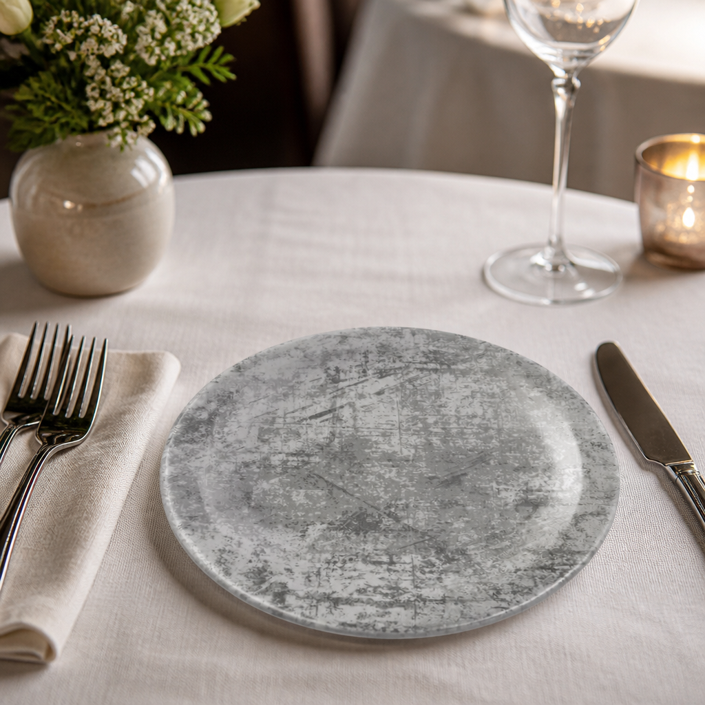 Commercial Vitrified China Plates 152mm Grey 12 Pack