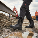 Premium High Leg Boot S3 with Advanced Durability Components, Impact Shield Technology, and Sizes 5-15