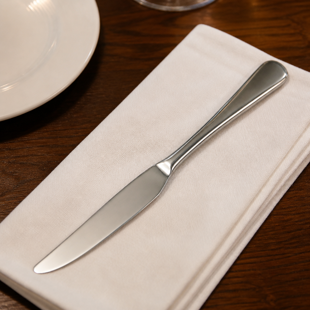 Commercial stainless steel table knives 12 pack 238mm length