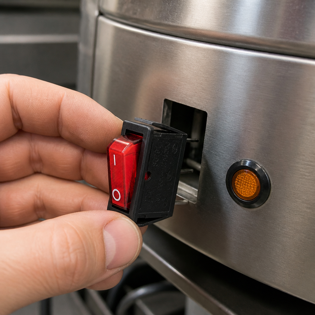 Commercial soup kettle on/off switch replacement part