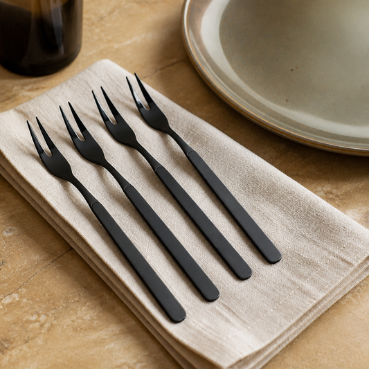 Commercial Cold Meat Forks Black PVD Coating 6 Pack