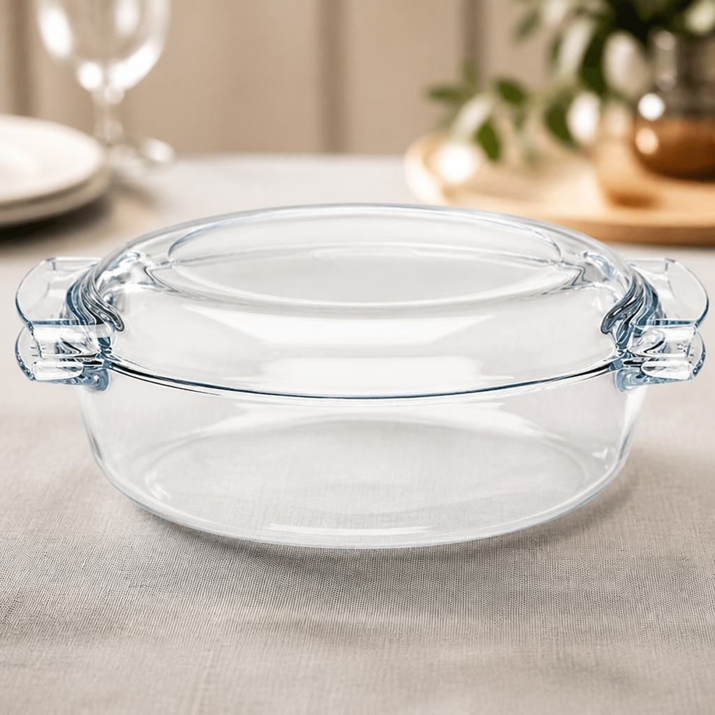 4.5L Commercial Glass Casserole Dish for Ovens and Microwaves