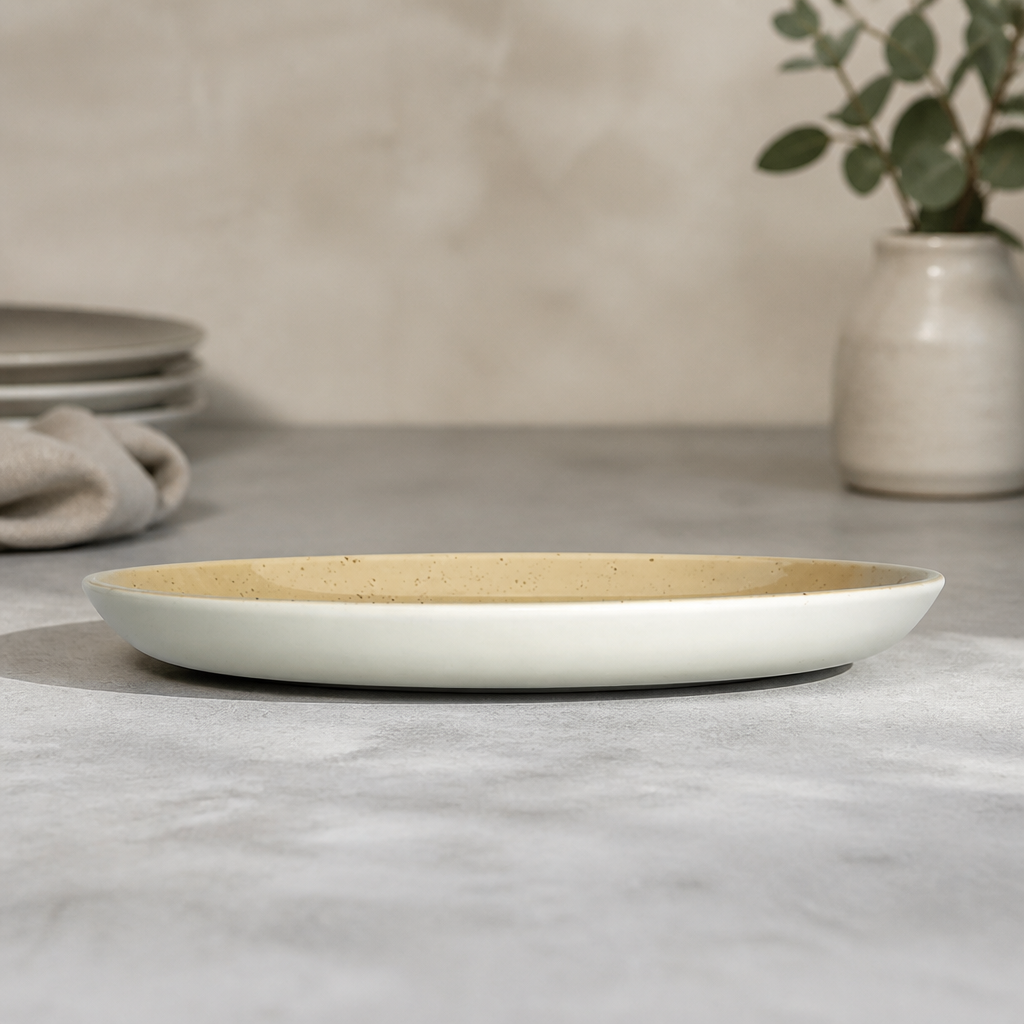 Commercial Coupe Plates 280mm Dijon Yellow - 12 Pack