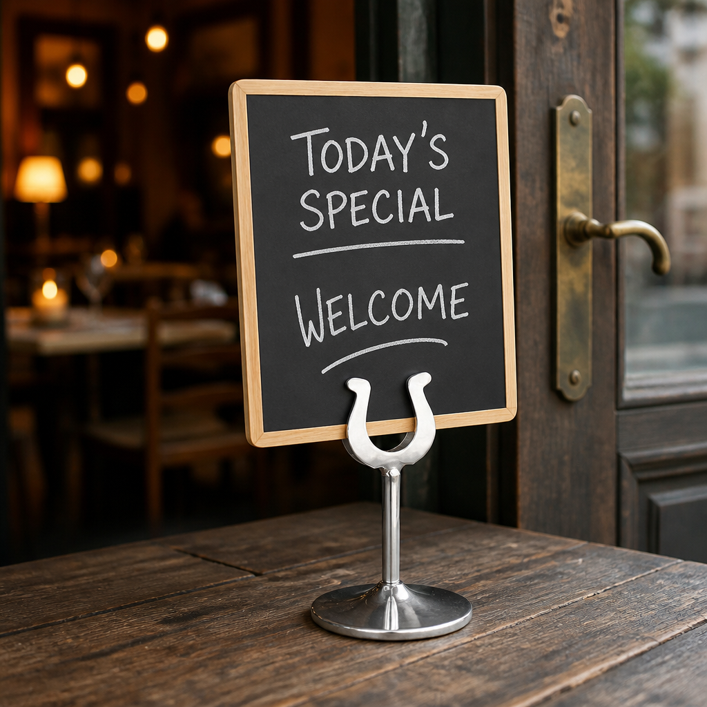 100mm stainless steel commercial table number stand holder