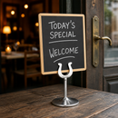 Commercial Table Number Stand 100mm Stainless Steel Holder
