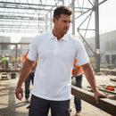 Premium Heavyweight 250 GSM Polo Shirt in White, Available in 3XL-4XL Sizes with Comfortable Fit and Durable Design