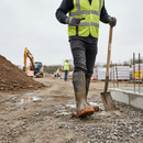 Premium Heavy Duty Ribbed Full Safety Wellington with Oil Resistant Outsole for Construction Environments