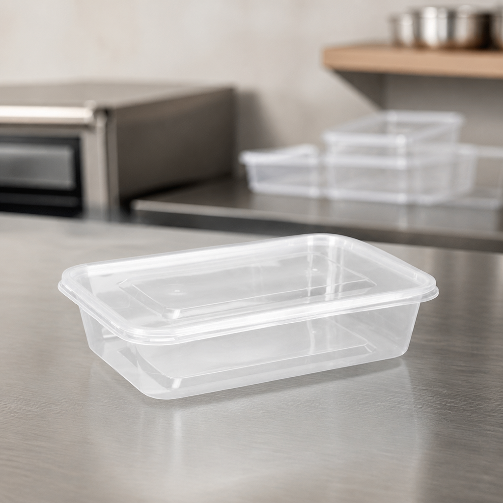 500ml Commercial Takeaway Food Containers 250 Pack Recyclable