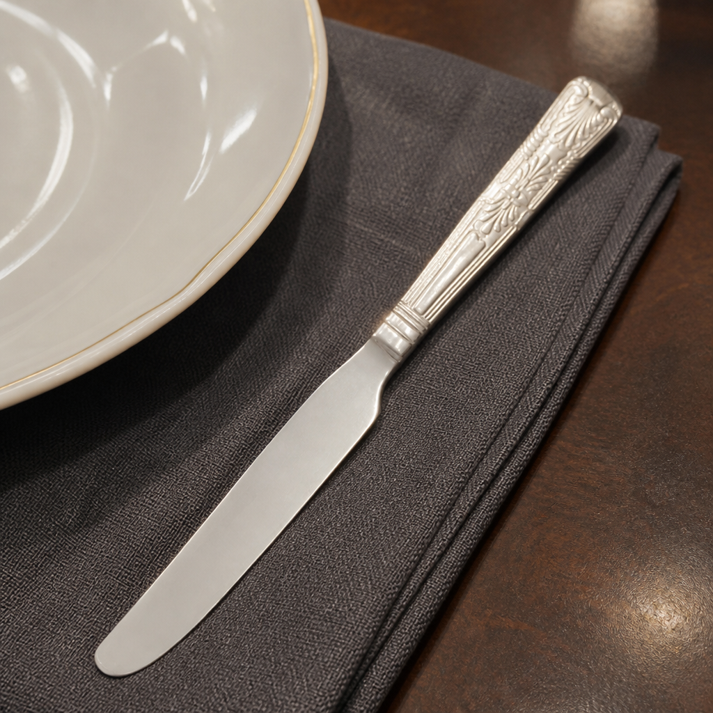 12 pack of solid handle commercial table knives, 242mm stainless steel