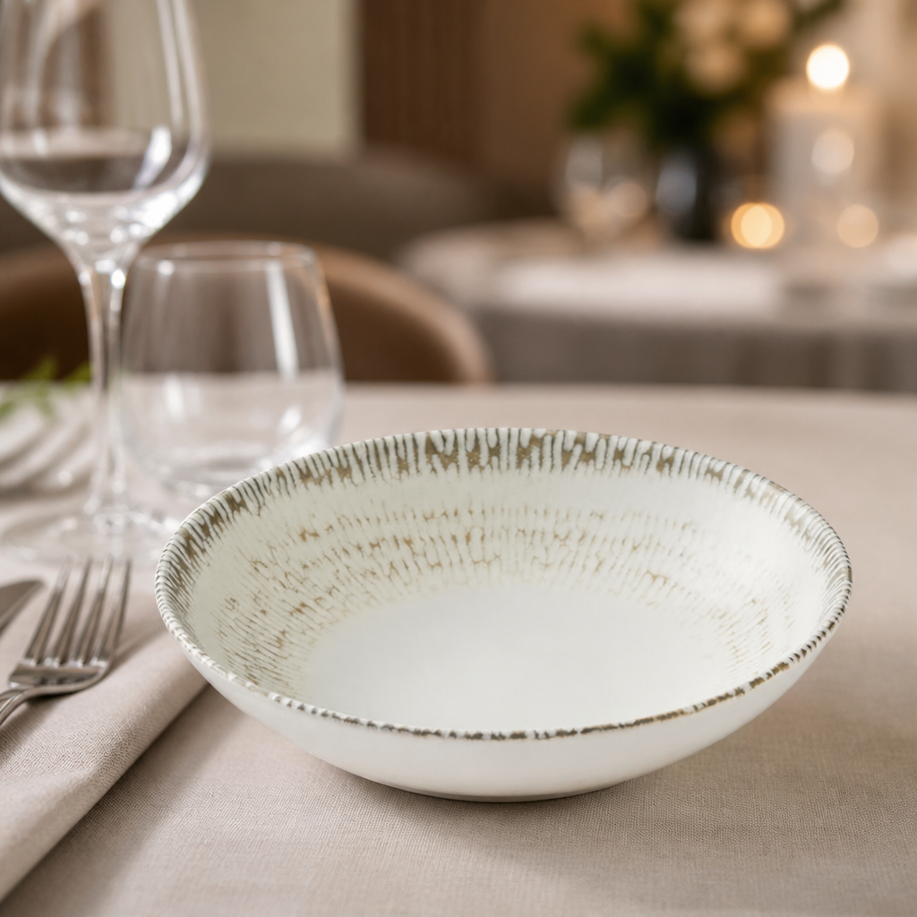 Commercial Coupe Bowls 182mm Taupe 12 Pack for Catering
