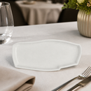 Geometric White Trays 130x60mm for Commercial Food Presentation