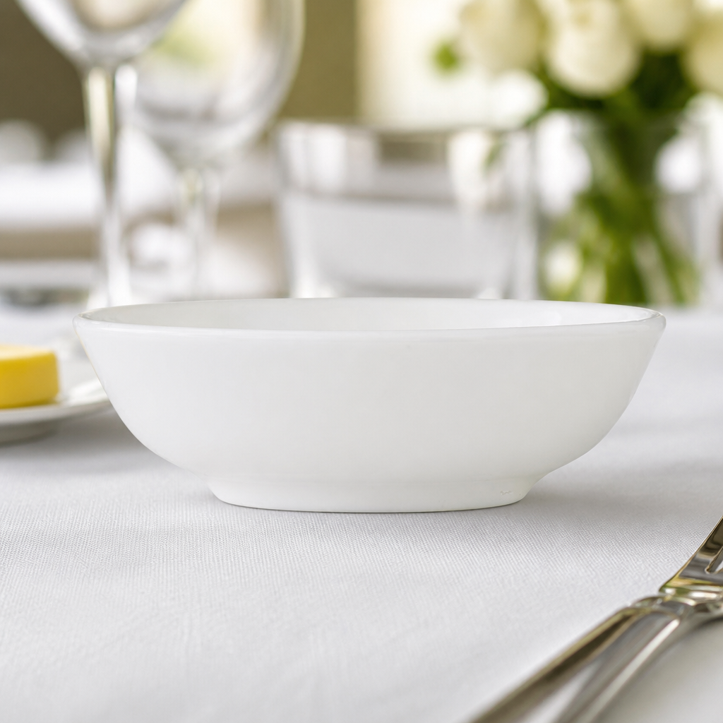 Commercial Bone China Butter Dishes 80mm - 24 Pack
