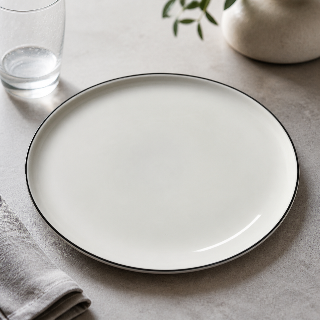 Commercial Coupe Plates 254mm Rimless Design 12 Pack
