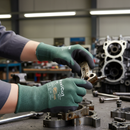 Premium Medium Cut Protection Glove with Nitrile Palm Coating for Oily Environments and Heavy Duty Reinforcement