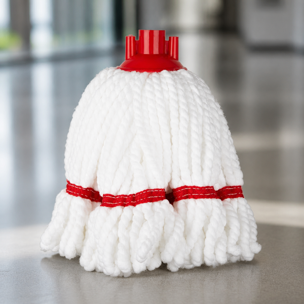 Microfibre Mop Head Red Stripe 150g for Commercial Cleaning