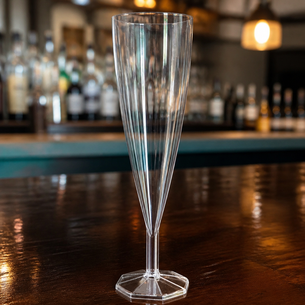 Disposable Champagne Flutes 135ml Clear Polypropylene 150 Pack