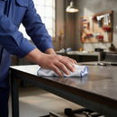 Premium Cloth Dishcloth with Blue Edge, 30x30 cm, Pack of 10 for Efficient Cleaning