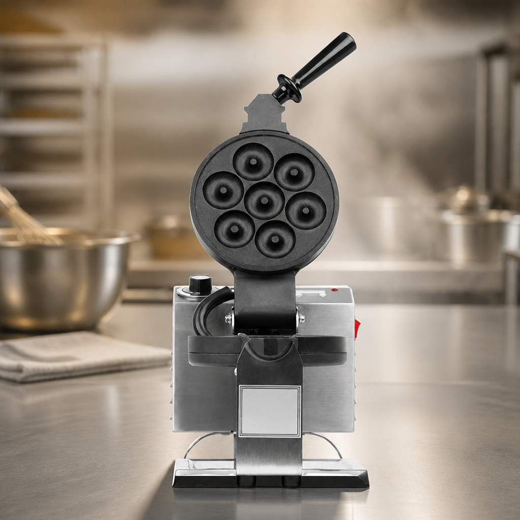 Commercial Mini Doughnut Waffle Maker with 7 waffles capacity