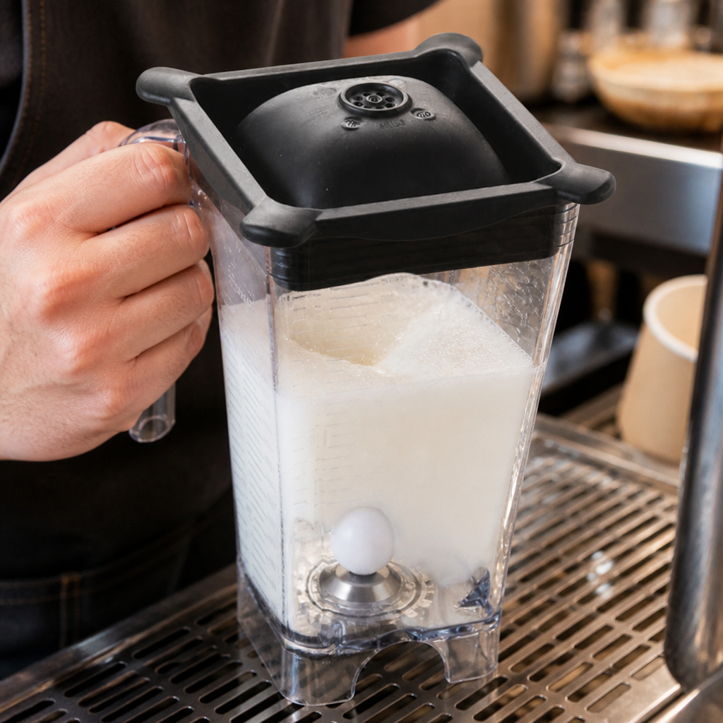 Commercial Blender Jug with Foam Milk Agitator 300mm Height