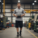 Premium Short Sleeve Polo Shirt in Heather Grey - Comfortable and Durable for Active Professionals