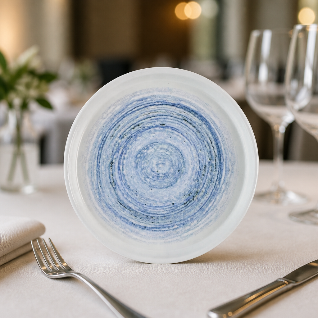Commercial Walled Plates 160mm - 6 Pack Durable Ceramic