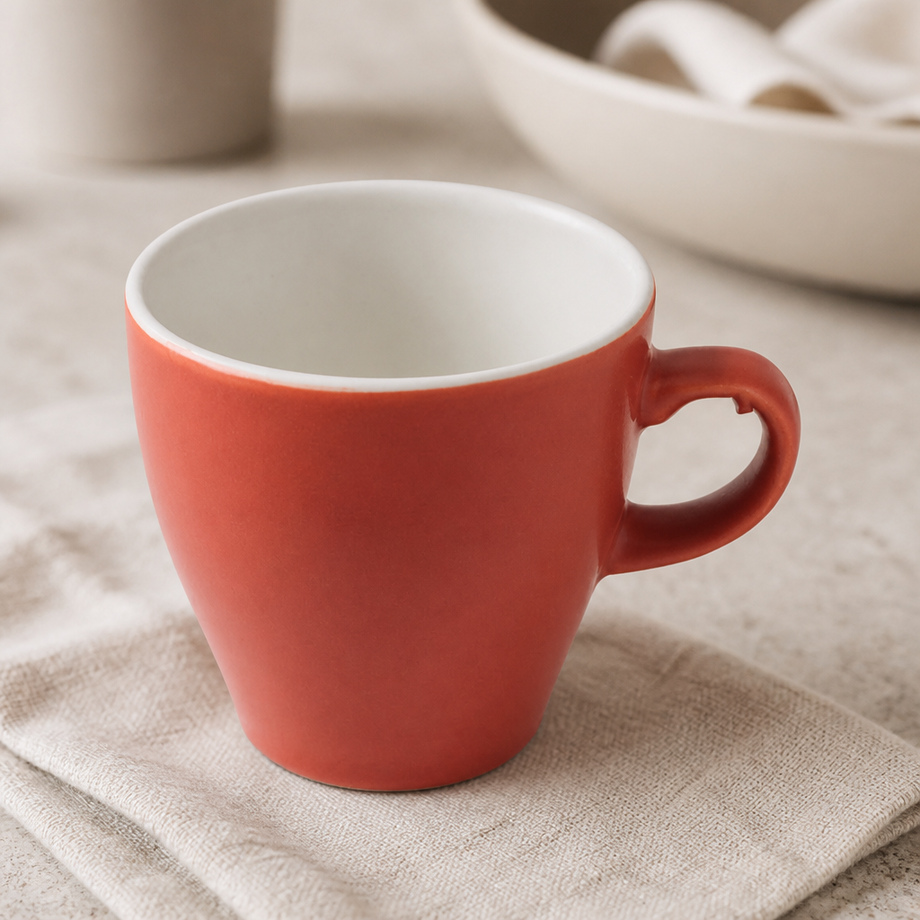 Commercial Ceramic Tulip Cups 240ml Paprika 12 Pack