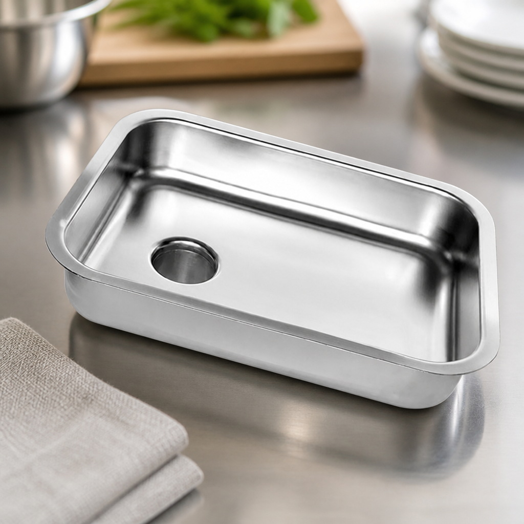 Commercial Stainless Steel Feeder Pan 110mm High 320mm Wide
