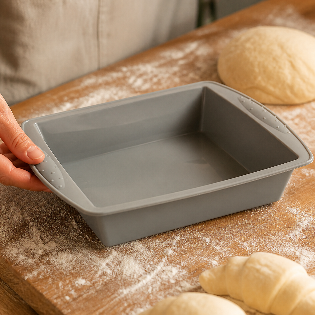 Commercial Silicone Square Baking Pan 245mm for baking