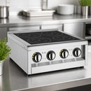 Commercial 4 Zone Induction Hob 2 x 3kW Countertop Appliance