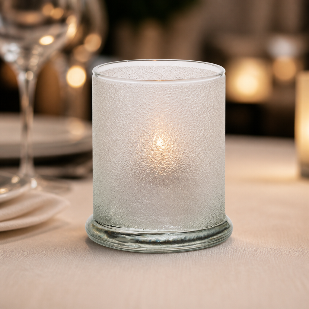 Clear Ice Votive Table Lamps 76mm x 92mm 12 Pack