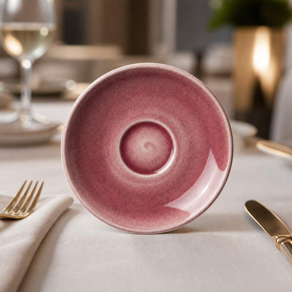Commercial 125mm Rose Quartz Saucers 12 Pack for Catering